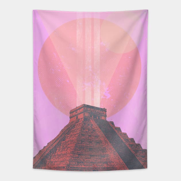 Mayan Temple II Tapestry by Showdeer