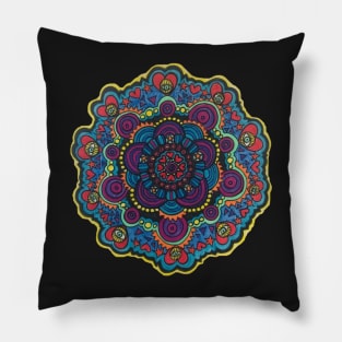 Neon Mandala Pillow