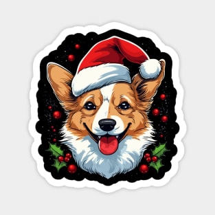 Corgi Christmas Magnet