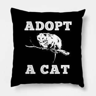 Adopt a Cat Opossum Pillow