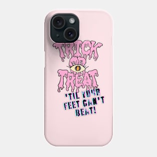 Trick or Treat for Halloween in pink Phone Case