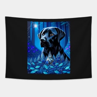 Beaming Black Labrador Tapestry