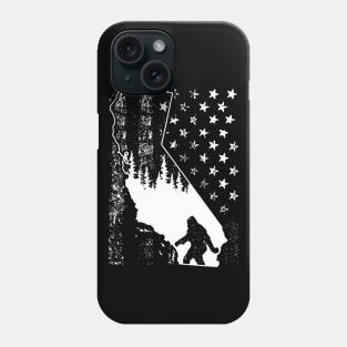 California Bigfoot American Flag Phone Case