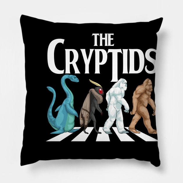 Mysterious Crosswalk: The Cryptid Parade Pillow by GoshWow 