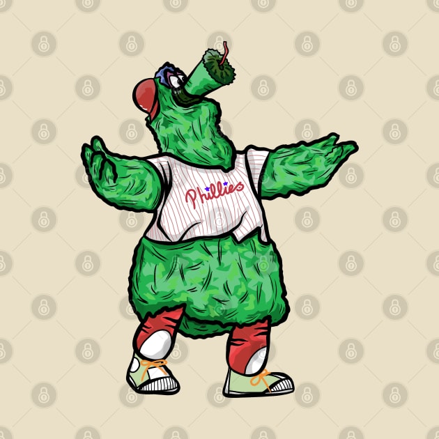 Phillie phanatic Philadelphia mascot illustration