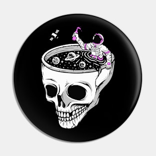 Astronauts in the skull pool Pin