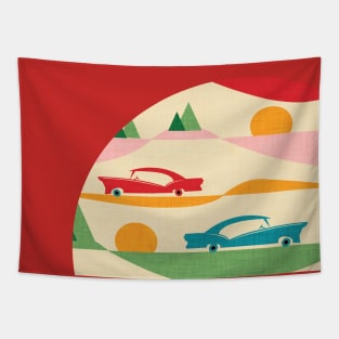 Retro Car Tapestry