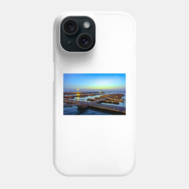 night at the harbor Phone Case by likbatonboot