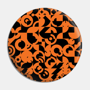 Electronic Musician Synthesizer Pattern Orange Pin