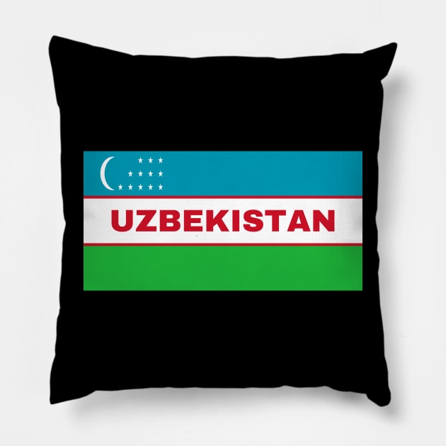 Uzbekistan Flag Pillow by aybe7elf