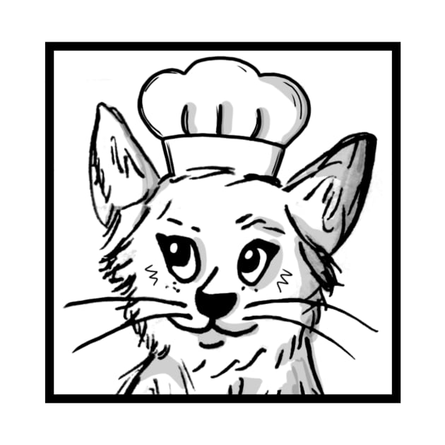 Cooking Cat for Chef Cat Lovers by aaalou