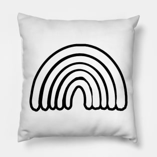 black rainbow aesthetic Pillow