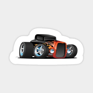 Classic Hot Rod Cartoon Magnet