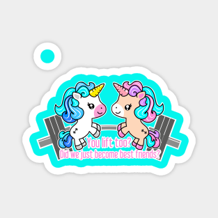 Unicorn fitness friends Magnet