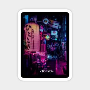 Tokyo Street Neon Synthwave Magnet