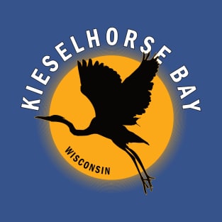 Kieselhorse Bay in Wisconsin Heron Sunrise T-Shirt