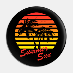 Summer Sun Tropical Sunset Pin