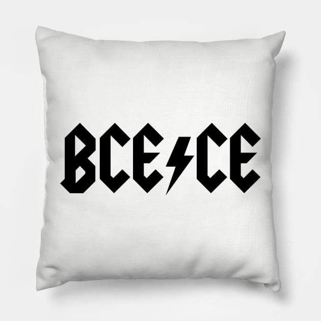 Before the Common Era / Common Era (White) Pillow by SlimPickins