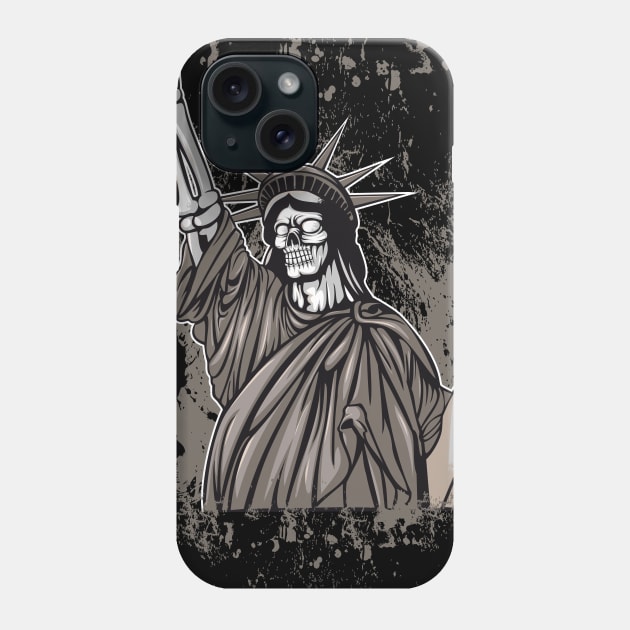 Statue of Liberty Skull Phone Case by Shapwac12