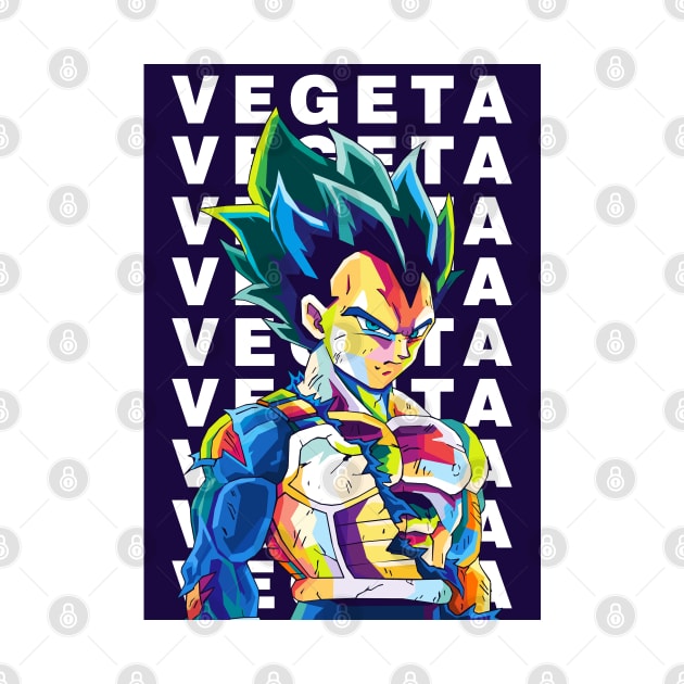 Vegeta Wpap Pop Art by SiksisArt