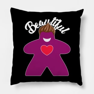 Beautiful Meeple Purple Pillow