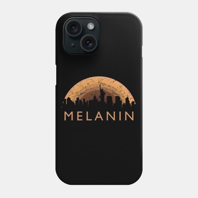 Melanin rainbow brown color new york state statue of liberty Phone Case by zrika