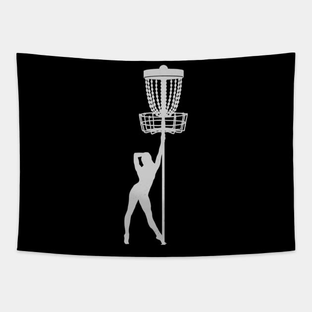 Disc Golf Pole Dancer Funny Frolf Tapestry by eylaaadamf