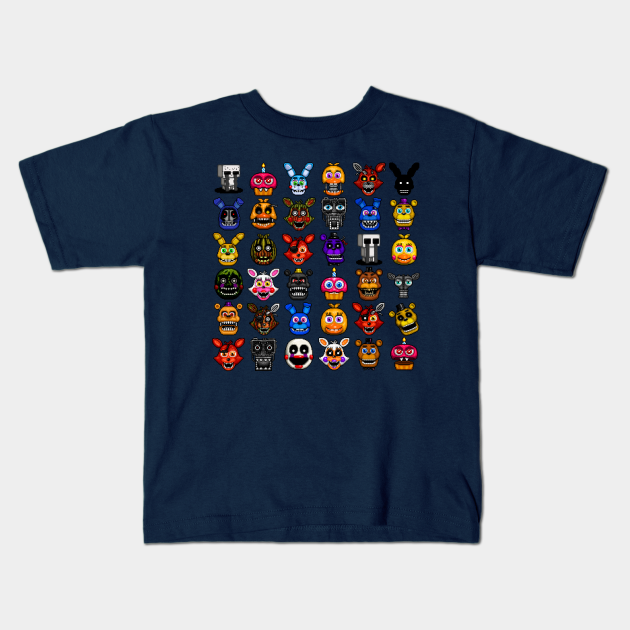 Fnaf Pixel Art Collage Five Nights At Freddys T Shirt Bebe Teepublic Fr