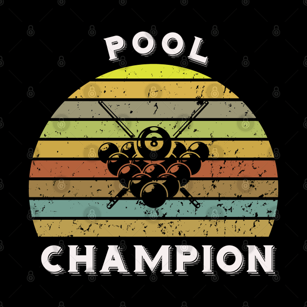 Pool champion - retro sunset billiards by BB Funny Store