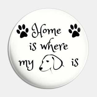 Home is where my dog is Pin
