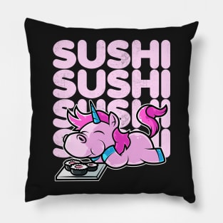 Unicorn Sushi Nigiri Kawaii Neko Anime Japanese print Pillow