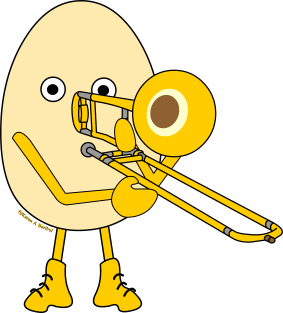 Trombone Egghead Player Magnet