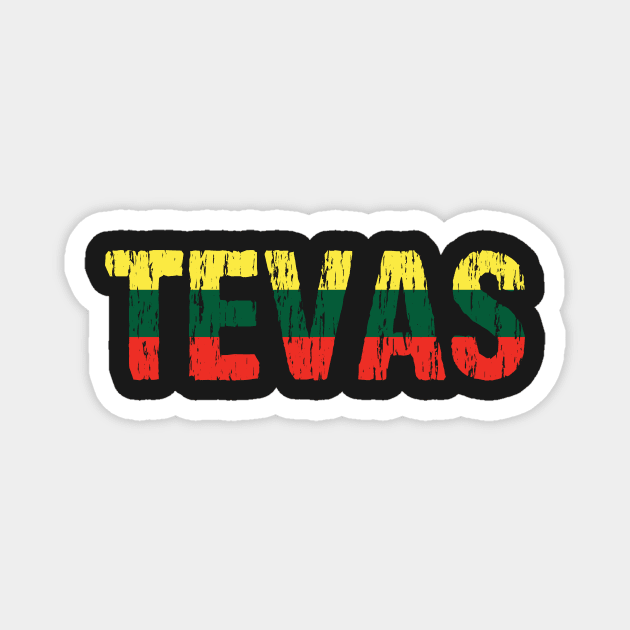 Lithuanian Tevas Dad Father Tetis Lietuva Flag Magnet by Nirvanibex