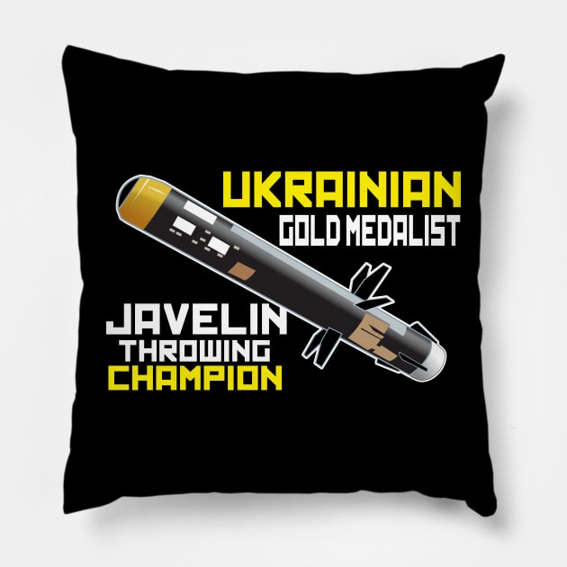 Ukrainian Gold Medalist Pillow by Illustratorator