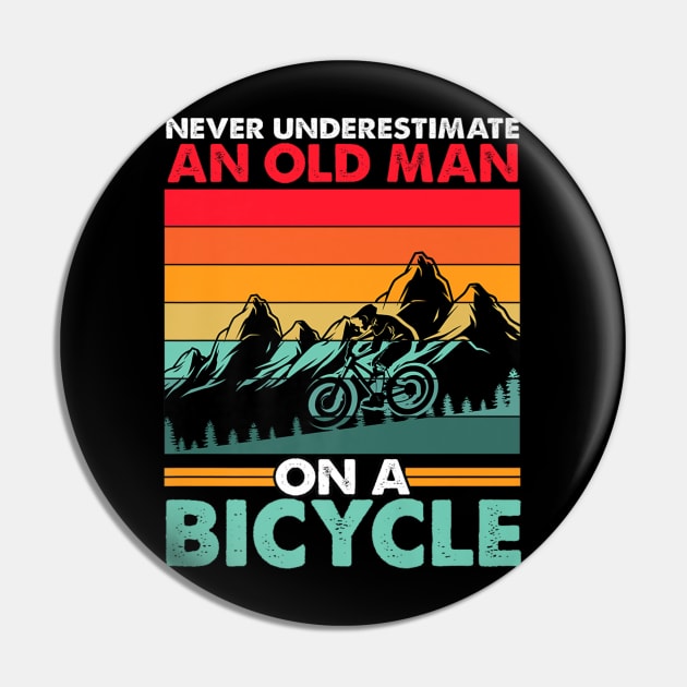 Never Underestimate An Old Guy With A Bicycle Pin by rhazi mode plagget