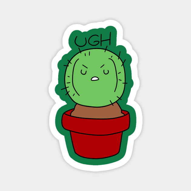 Ugh Cactus Magnet by saradaboru