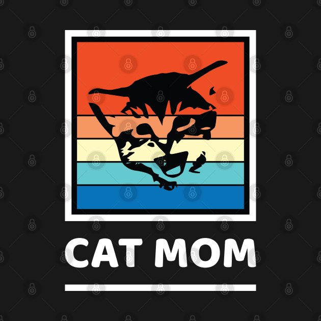 Cat Mom Vintage Retro by Justsmilestupid