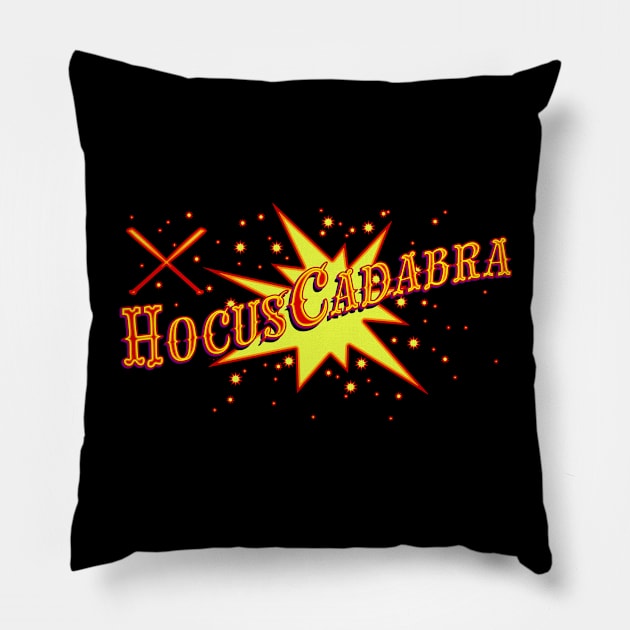 HOCUSCADABRA Pillow by rexthinks