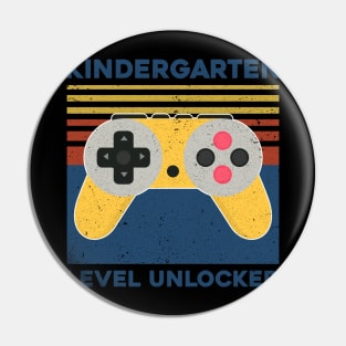 Kids Kindergarten Level Unlocked Back To School Video Gamer Pin