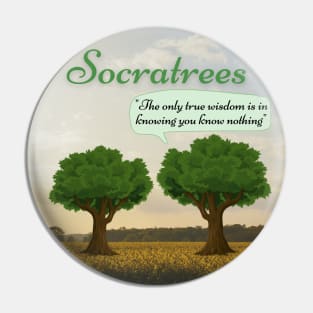 Socratrees - Funny Philosophy Pun Pin