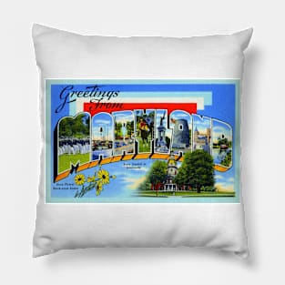 Greetings from Maryland - Vintage Large Letter Postcard Pillow