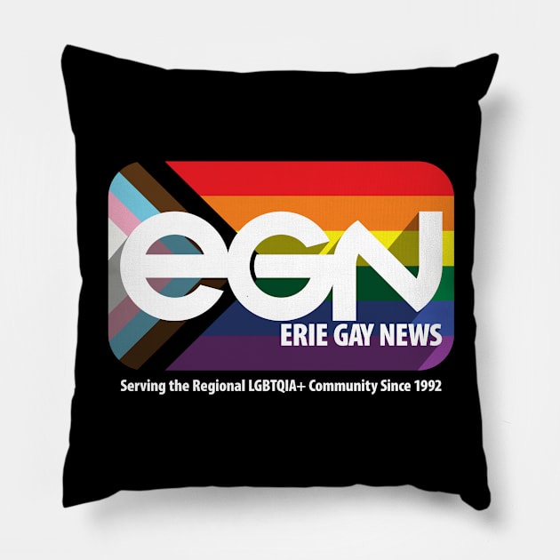 Erie Gay News Pillow by wheedesign