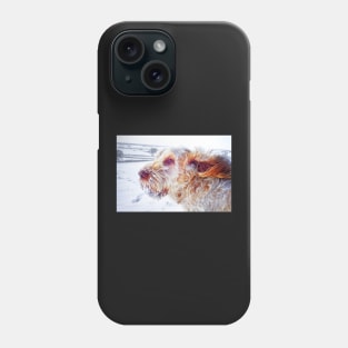 Windswept snowstorm Spinone Phone Case