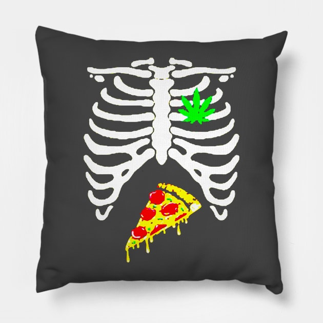 Pizza pot leaf Pillow by camillecharbonneau93