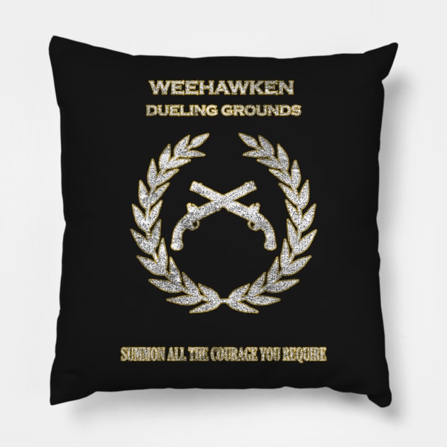 Weehawken Dueling Grounds Pillow by Smidge_Crab