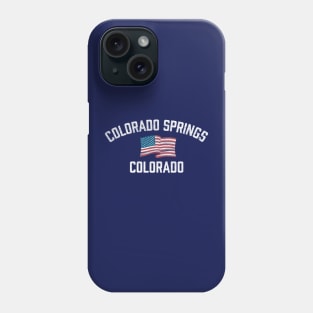 Colorado Springs Colorado Patriotic Vintage USA Flag Phone Case