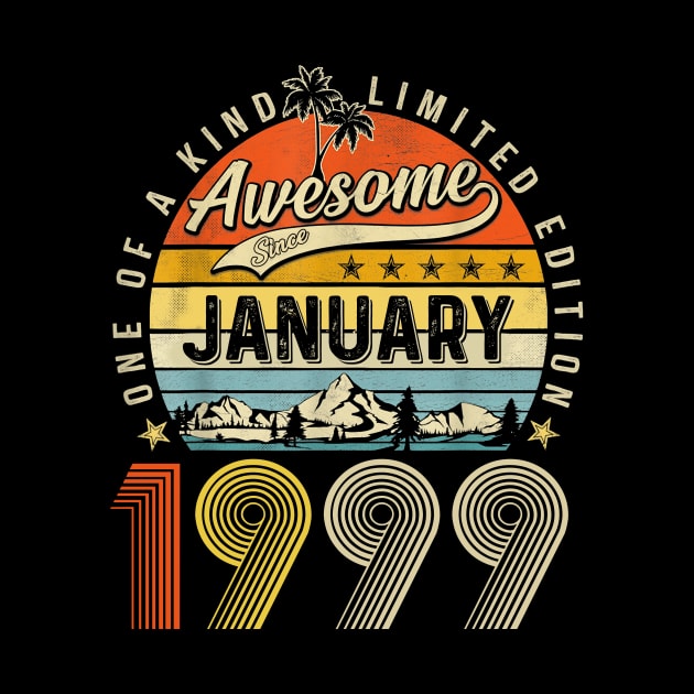 Awesome Since January 1999 Vintage 24th Birthday by Benko Clarence