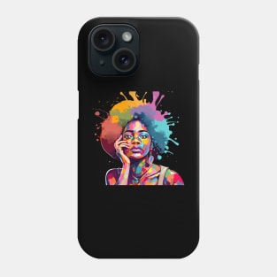 Afrocentric Woman Multicolored Painting Phone Case