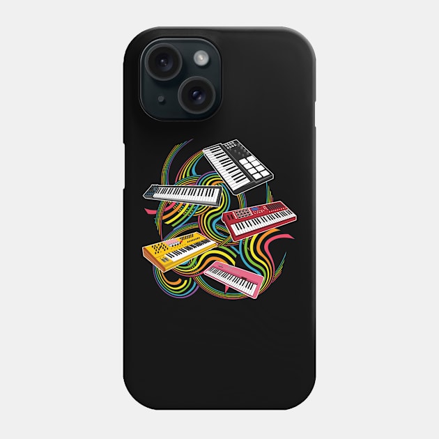 Keyboard Synthesizer Piano Phone Case by QQdesigns