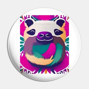 Hang in There Sloth T-Shirt#3 Pin